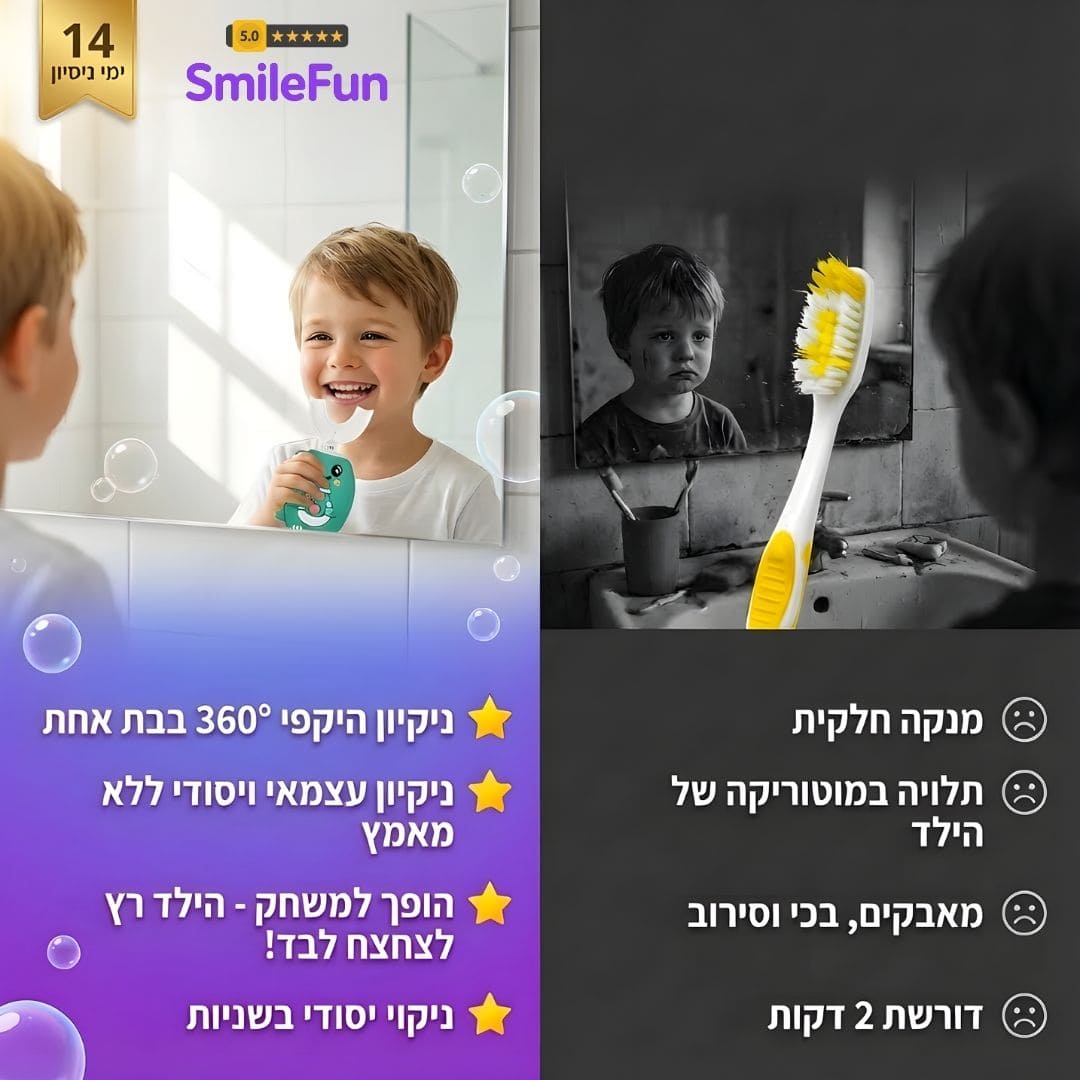 מברשת השיניים החכמה ™SmileFun – הילדים פשוט מבקשים לצחצח! - SmileFun